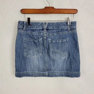 Smart Set Womens Skirt Sz 1 Blue 5 Pockets Design Button/Zip Closure Denim Jean thumbnail 2