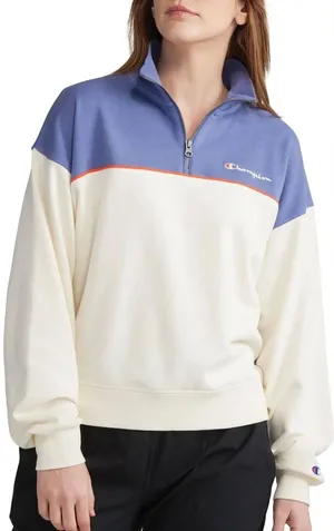 Champion Campus Colorblocked Half Zip Sweatshirt size L thumbnail 1