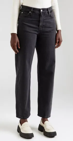 & Other Stories Jeans Women Size 25 Black High Waist Straight Leg Denim thumbnail 1