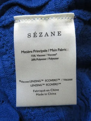 NWT La Maille Sezane Roma in Horizon Blue Textured Pointelle Knit Sweater Top XS thumbnail 8