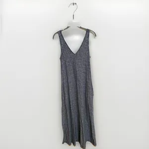 Lou & Grey Blue White Striped Maxi Dress‎ XS Cotton Knit A-Line V-Neck Pockets thumbnail 2