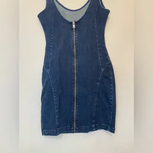 Guess Sofia Dark‎ Blue Denim Mini Dress Size M thumbnail 9