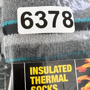 Escape Heat Insulated Thermal Socks Women 9 11 Gray Black Aqua‎ Stripe Cozy Warm thumbnail 10