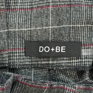 DO + BE Paperbag Waist Trouser Pants Size Small Plaid Straight Leg High Waist thumbnail 9
