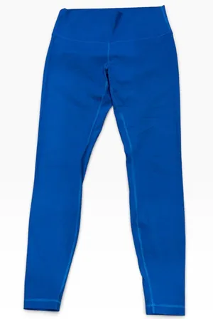 Lululemon Wunder Under 28" Leggings Pants Blue Size 10 Athletic Gym Workout thumbnail 1