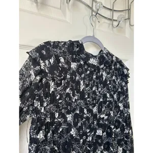 Free People These Dreams Ruffled Floral Long Sleeve Mini Dress - XS thumbnail 3