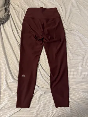 Alo yoga Burgundy truffle airlift winter warm high-waist leggings thumbnail 4
