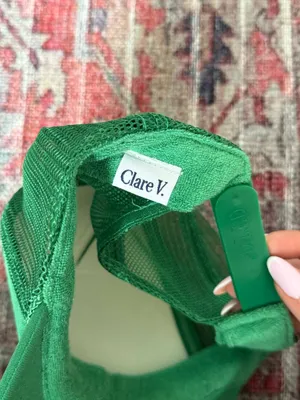 clare v ciao trucker hat Green thumbnail 5