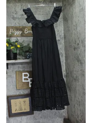 NWT Dotti Off-The-Shoulder Flounce Cover-Up Dress 85381 Black S thumbnail 2