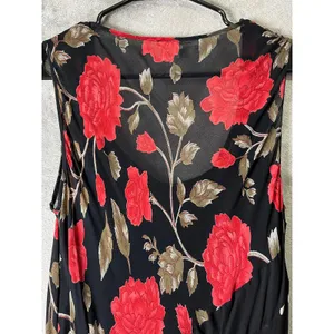 Vintage Y2K Dark Romantic Floral Polka Dot Cowl Neck Dress Fairy Grunge Large thumbnail 4