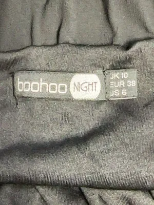 Boohoo Night Black Chiffon Open Back Tie Maxi Dress Size US 6 thumbnail 8