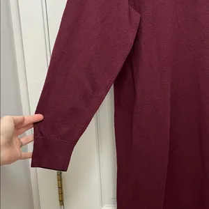 LOFT Plus Rich Burgundy Turtle Neck Sweater Dress - Size 16/18 thumbnail 4
