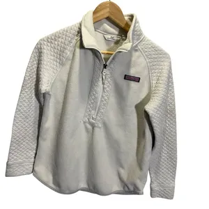 Vineyard Vines Womens‎ XS White Quilted Half-Zip Pullover Fleece thumbnail 3