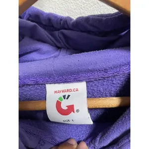 Y2K Palm Springs Purple Hoodie Letter Embroidery Sz L thumbnail 2