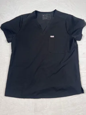 FIGS Black Catarina Scrub Top High-Waisted Zamora Joggers Set Size L thumbnail 2
