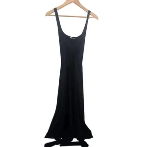 Reformation Dress Womens L Kaila Maxi Black Front Tie Cutout EUC thumbnail 2