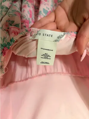 Altar'd State Pink floral, long dress thumbnail 2