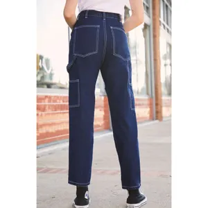 John Galt Ariana High Waist Loose Carpenter Jeans Small Blue Denim Utility Baggy thumbnail 2