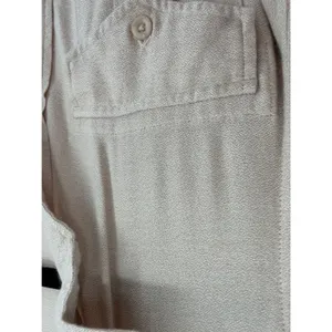 Side Stitch Los Angeles‎ Tan Button Down Shirt Womens Medium Long Sleeve, Fall thumbnail 3