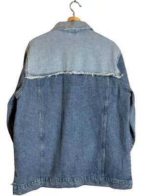 Free People We The Free Your Dad's Distressed Denim Jean Jacket Women's Medium thumbnail 7