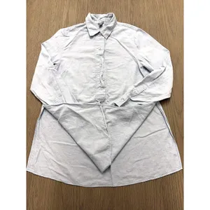 Aerie Soft Lt Blue Button Down Tunic Shirt Women’s Small Long Sleeve Top thumbnail 2