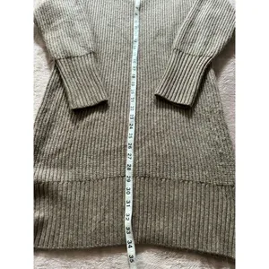 Cupcakes & Cashmere Notch Collar Sweater Dress Tan Zip‎ Shawl Size Large thumbnail 10
