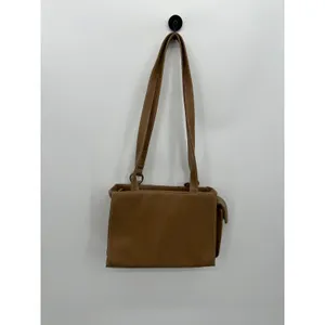 Y2K Vintage Small‎ Shoulder Purse Brown Patchwork Faux Leather Boho Artsy thumbnail 2