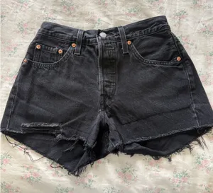 Levi’s 501 Black Denim Shorts thumbnail 1