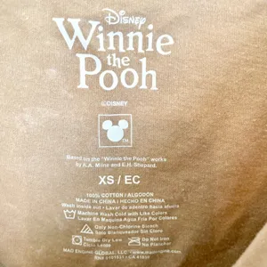 Disney Winnie the Pooh Rabbit Fresh Carrots Graphic Tee Tan XS‎ NEW thumbnail 4