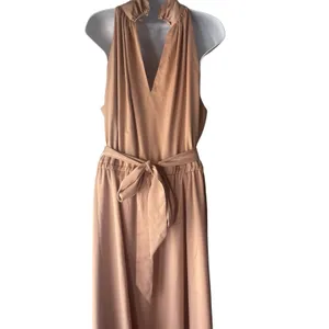 Anne Klein NWT Size Large Dusty Rose‎ Pink Formal Wedding Halter Midi Dress thumbnail 5