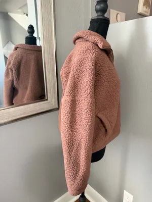 Abercrombie & Fitch Soft A & F Sherpa 1/4 zip size small thumbnail 4