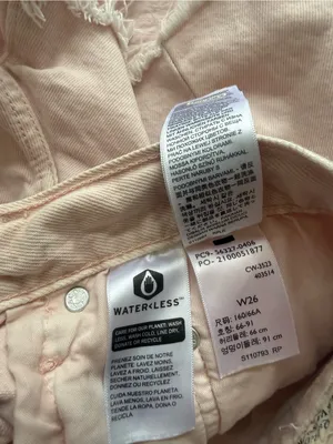 Levi’s 501 Cut-Off Jean Shorts Pale Pink Size 26 thumbnail 5