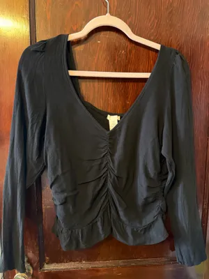 H&M Blouse Black thumbnail 2