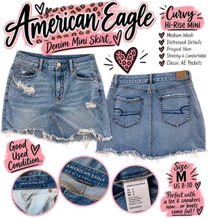💙 American Eagle Curvy Hi-Rise Mini Skirt 💙 thumbnail 2