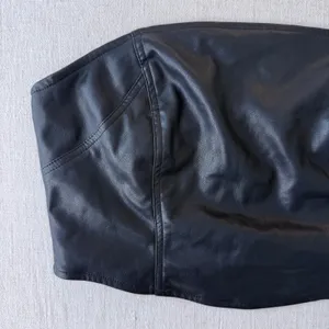 Kendall‎ & Kylie Black Faux Leather Corset Tube Top Y2K Festival Medium thumbnail 7