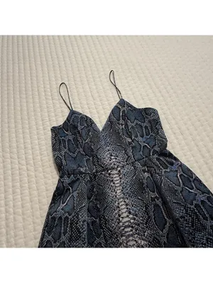 Lovers + Friends Blue Snakeskin Print Mini Cocktail Dress Strapless Sz S Small thumbnail 10