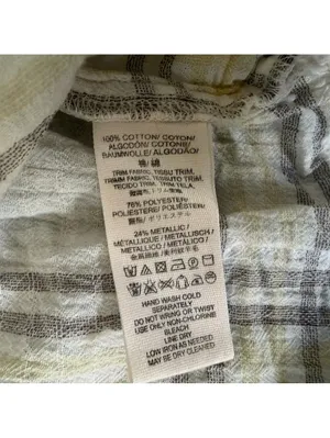 Free People Cutie Plaid Button Down Cream and yellow size small thumbnail 8