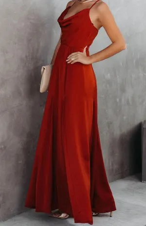 VICI | Hey Bella Satin Cowl Neck Maxi Dress thumbnail 3