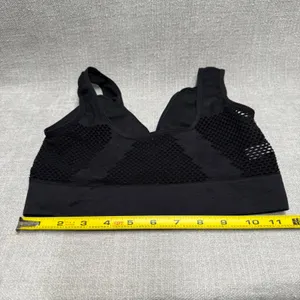 2 Pack Wireless Black Seamless Sports‎ Bras Size Large Mesh Back Bralette Set thumbnail 5
