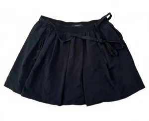 Forever 21 Bow Elastic Waist Mini Skort Skirt BLACK XS thumbnail 1