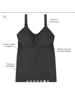Kindred Bravely Simply Sublime® Maternity & Nursing Tank Black thumbnail 7
