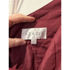 Azazie Burgundy One Shoulder Chiffon Bridesmaid Formal Dress A18 Burgundy thumbnail 2