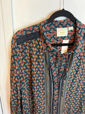 NWT Anthropologie Maeve Janie Flounced Boho Peasant Blouse thumbnail 6