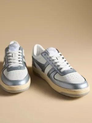 NWOT Gola Hawk II Metallic Sneakers in White/Silver thumbnail 2