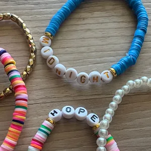 Taylor Swift Kids Beaded Bracelet Set - Pink, Yellow, Blue thumbnail 7