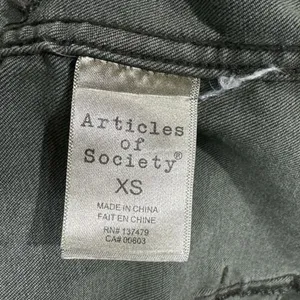 Articles of Society Green Vegas Jean Jacket Women’s XS thumbnail 4