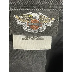 Harley-Davidson Straight Leg Jeans Womens 6P Black Denim Bar & Shield Logo thumbnail 6