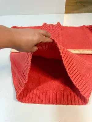 Nuovo Cable Knit Mock Turtleneck Sweater in Orange thumbnail 5