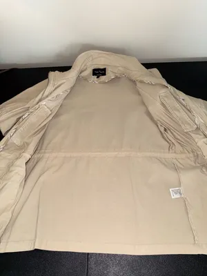 Eden Society Beige Utility Cargo Jacket Size Large Tan thumbnail 5