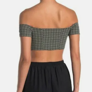 Free People Intimately Lucky Now Brami Crop Top Black Boho New w tag W-553 Sz S thumbnail 3